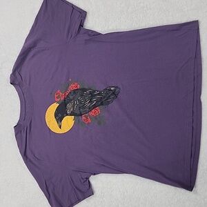 Dip Purple Short Sleeve Raven Tee Unisex